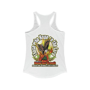 Women's Racerback Tank SOAR ON WINGS LIKE EAGLES ISAIAH 40:31