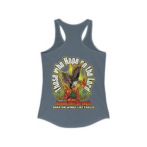 Women's Racerback Tank SOAR ON WINGS LIKE EAGLES ISAIAH 40:31