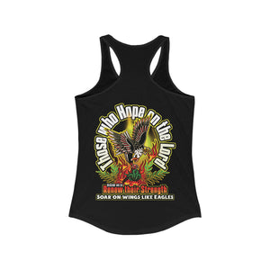 Women's Racerback Tank SOAR ON WINGS LIKE EAGLES ISAIAH 40:31