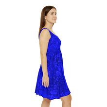 Load image into Gallery viewer, Women&#39;s Skater Egyptian Sapphire Blue Dress
