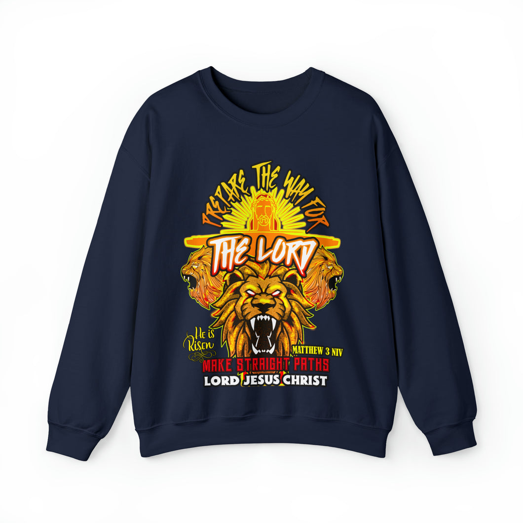 Unisex Heavy Blend™ Crewneck Sweatshirt PREPARE THE WAY FOR THE LORD MATTHEW 3 NIV