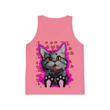 Load image into Gallery viewer, Kid&#39;s Jersey Tank Top Grey kitten
