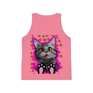 Kid's Jersey Tank Top Grey kitten