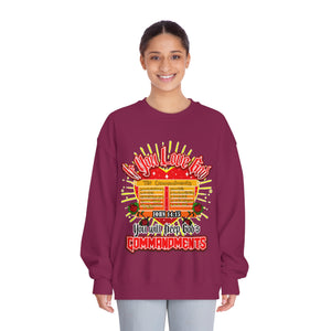 Unisex DryBlend® Crewneck Sweatshirt IF YOU LOVE GOD JOHN 14:15