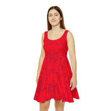 Load image into Gallery viewer, Women&#39;s Skater Roses are Red Dress
