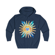 Load image into Gallery viewer, Unisex Full Zip Hoodie I LOVE JESUS
