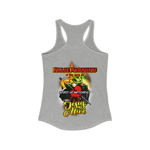 Women's Racerback Tank FALSE PROPHETS 1 JOHN 4