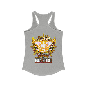 Women's Racerback Tank AWAKEN VOICE AND WORD OF HOLY SPIRIT LUKE 12:12