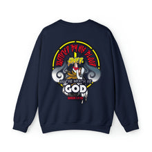 Load image into Gallery viewer, Unisex Heavy Blend™ Crewneck Sweatshirt JUSTIFIED BY HIS BLOOD ROMANS 5:9 NIV
