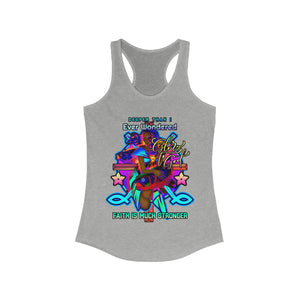 Women's Racerback Tank FAITH MUCH STRONGER