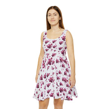 Load image into Gallery viewer, Women&#39;s Skater Dress White Cherry Blossom
