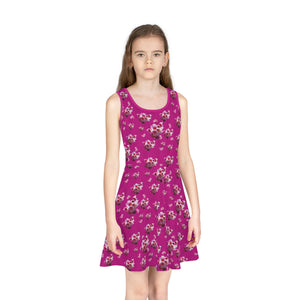 Girls' Sleeveless Fushian Flower Power Sundress