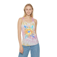 Load image into Gallery viewer, Tie Dye Racerback Tank Top I LOVE JESUS
