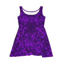 Load image into Gallery viewer, Women&#39;s Skater Electric Grape Purple Dress
