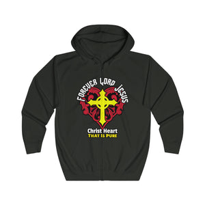 Unisex Full Zip Hoodie PURE CHRIST HEART