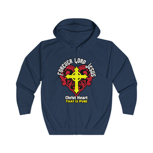 Unisex Full Zip Hoodie PURE CHRIST HEART