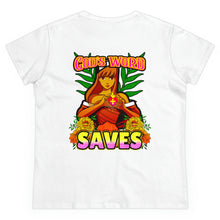 Load image into Gallery viewer, Women&#39;s Midweight Cotton Tee GOD&#39;S WORD SAVES
