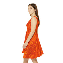 Load image into Gallery viewer, Women&#39;s Skater Tangy Mandarin Orange Dress
