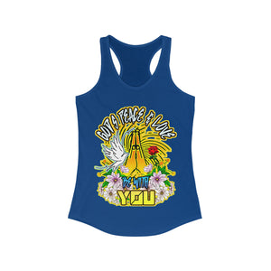 Women's Racerback Tank GOD'S PEACE & LOVE