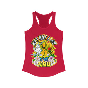 Women's Racerback Tank GOD'S PEACE & LOVE