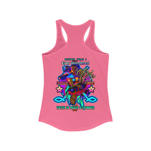 Women's Racerback Tank FAITH MUCH STRONGER