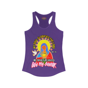 Women's Racerback Tank GOD MY SAVIOR LUKE 1:46