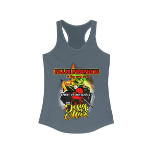 Women's Racerback Tank FALSE PROPHETS 1 JOHN 4