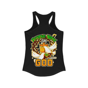 Women's Racerback Tank DIFFERENT WORKS 1 CORINTHIANS 12:6