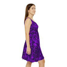 Load image into Gallery viewer, Women&#39;s Skater Electric Grape Purple Dress
