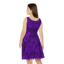 Load image into Gallery viewer, Women&#39;s Skater Electric Grape Purple Dress
