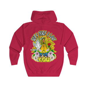 Unisex Full Zip Hoodie GOD'S PEACE & LOVE