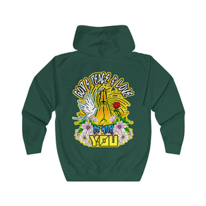 Unisex Full Zip Hoodie GOD'S PEACE & LOVE