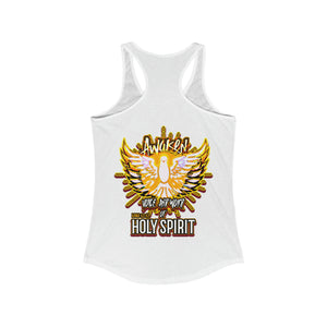 Women's Racerback Tank AWAKEN VOICE AND WORD OF HOLY SPIRIT LUKE 12:12