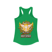 Load image into Gallery viewer, Women&#39;s Racerback Tank AWAKEN VOICE AND WORD OF HOLY SPIRIT LUKE 12:12
