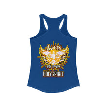 Load image into Gallery viewer, Women&#39;s Racerback Tank AWAKEN VOICE AND WORD OF HOLY SPIRIT LUKE 12:12
