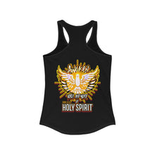 Load image into Gallery viewer, Women&#39;s Racerback Tank AWAKEN VOICE AND WORD OF HOLY SPIRIT LUKE 12:12
