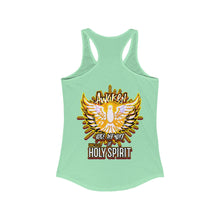 Load image into Gallery viewer, Women&#39;s Racerback Tank AWAKEN VOICE AND WORD OF HOLY SPIRIT LUKE 12:12
