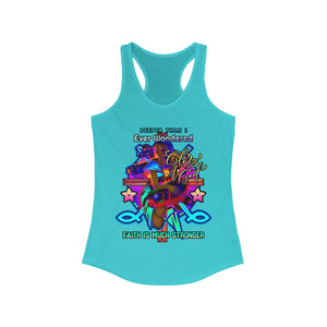 Women's Racerback Tank FAITH MUCH STRONGER