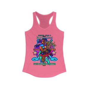 Women's Racerback Tank FAITH MUCH STRONGER