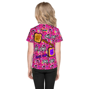 Girls crew neck t-shirt Peanut Butter Jelly Time!!