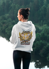 Load image into Gallery viewer, Unisex Full Zip Hoodie AWAKEN VOICE AND WORD OF HOLY SPIRIT LUKE 12:12
