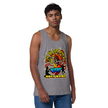 Load image into Gallery viewer, Men’s premium tank top WORSHIP HIS HOLY NAME JESUS
