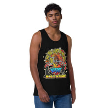 Load image into Gallery viewer, Men’s premium tank top WORSHIP HIS HOLY NAME JESUS
