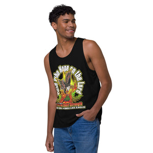 Men’s premium tank top SOAR ON WINGS LIKE EAGLES ISAIAH 40:31