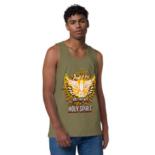 Load image into Gallery viewer, Men’s premium tank top AWAKEN VOICE AND WORD OF HOLY SPIRIT LUKE 12:12
