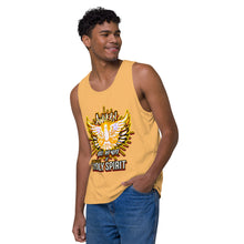 Load image into Gallery viewer, Men’s premium tank top AWAKEN VOICE AND WORD OF HOLY SPIRIT LUKE 12:12
