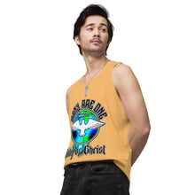 Load image into Gallery viewer, Men’s premium tank top MANY, ARE ONE ROMANS 12:5
