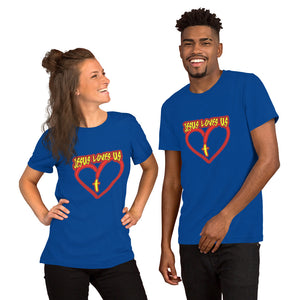 Short-sleeve unisex t-shirt JESUS LOVES US