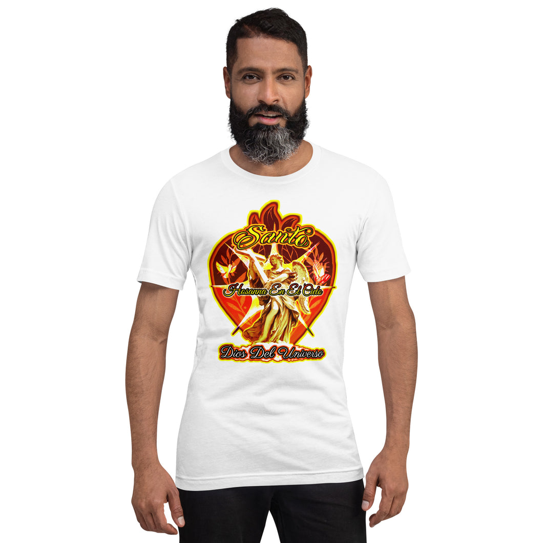 Unisex short sleeve t-shirt SANTO DIOS DEL UNIVERSO