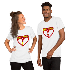 Short-sleeve unisex t-shirt JESUS LOVES US